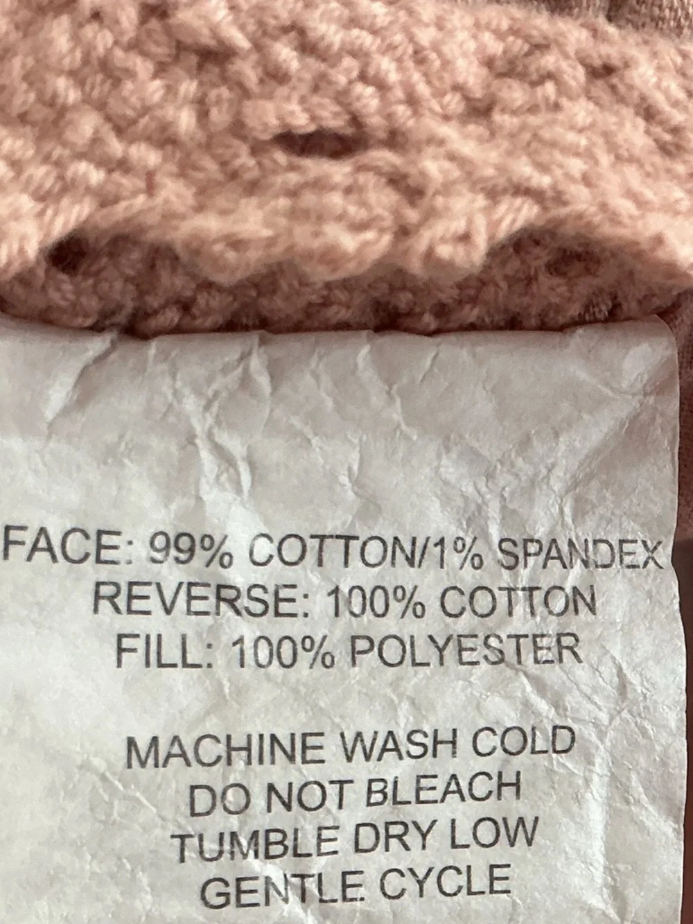 Chunky Cotton Waffle comforter w crochet trim